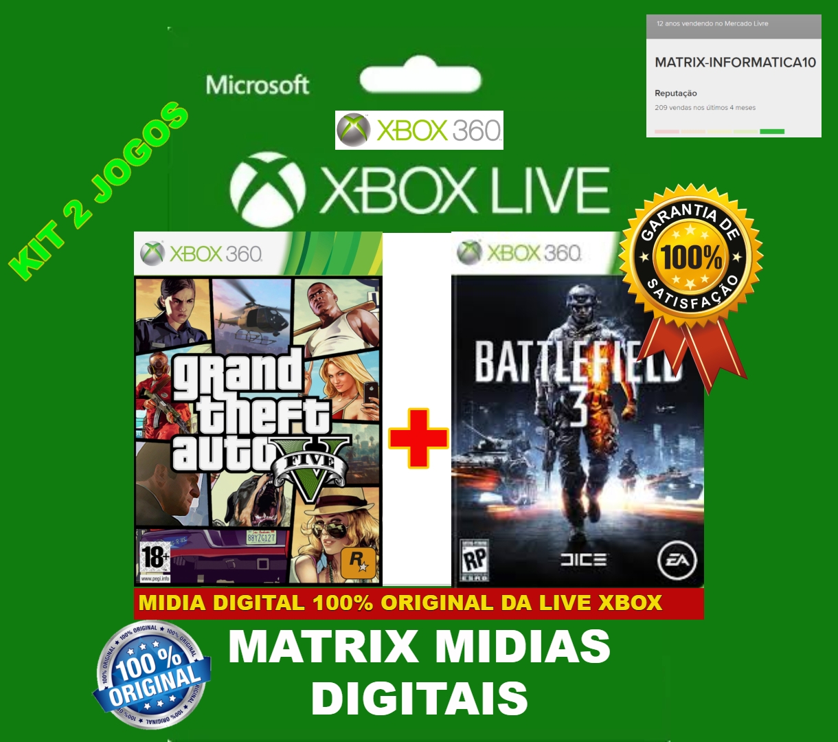 Gta 5 - Mídia Digital Xbox 360