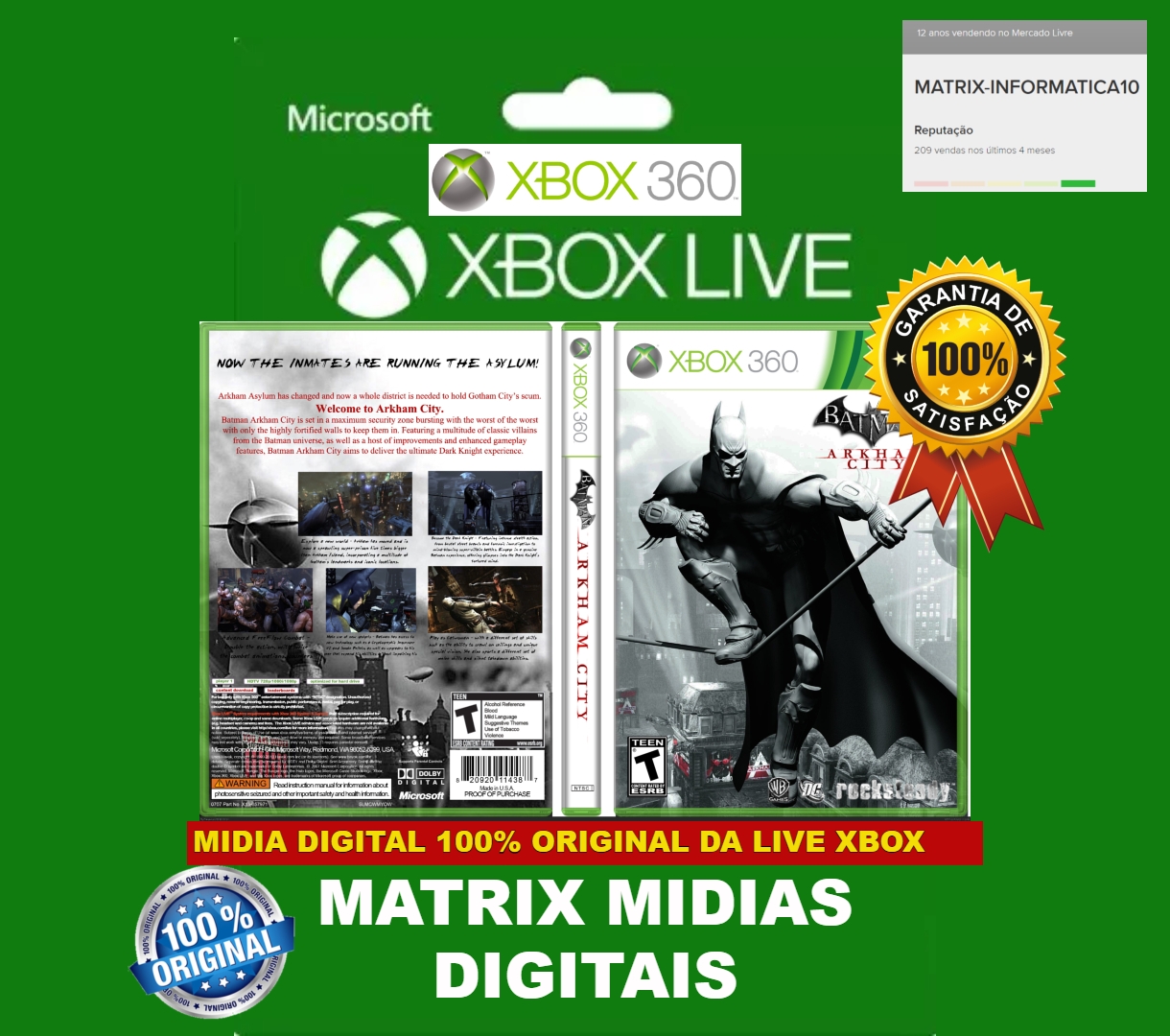 Jogos Xbox 360 mídia digital - Videogames - Jardim Carioca, Campo Grande  1255454714