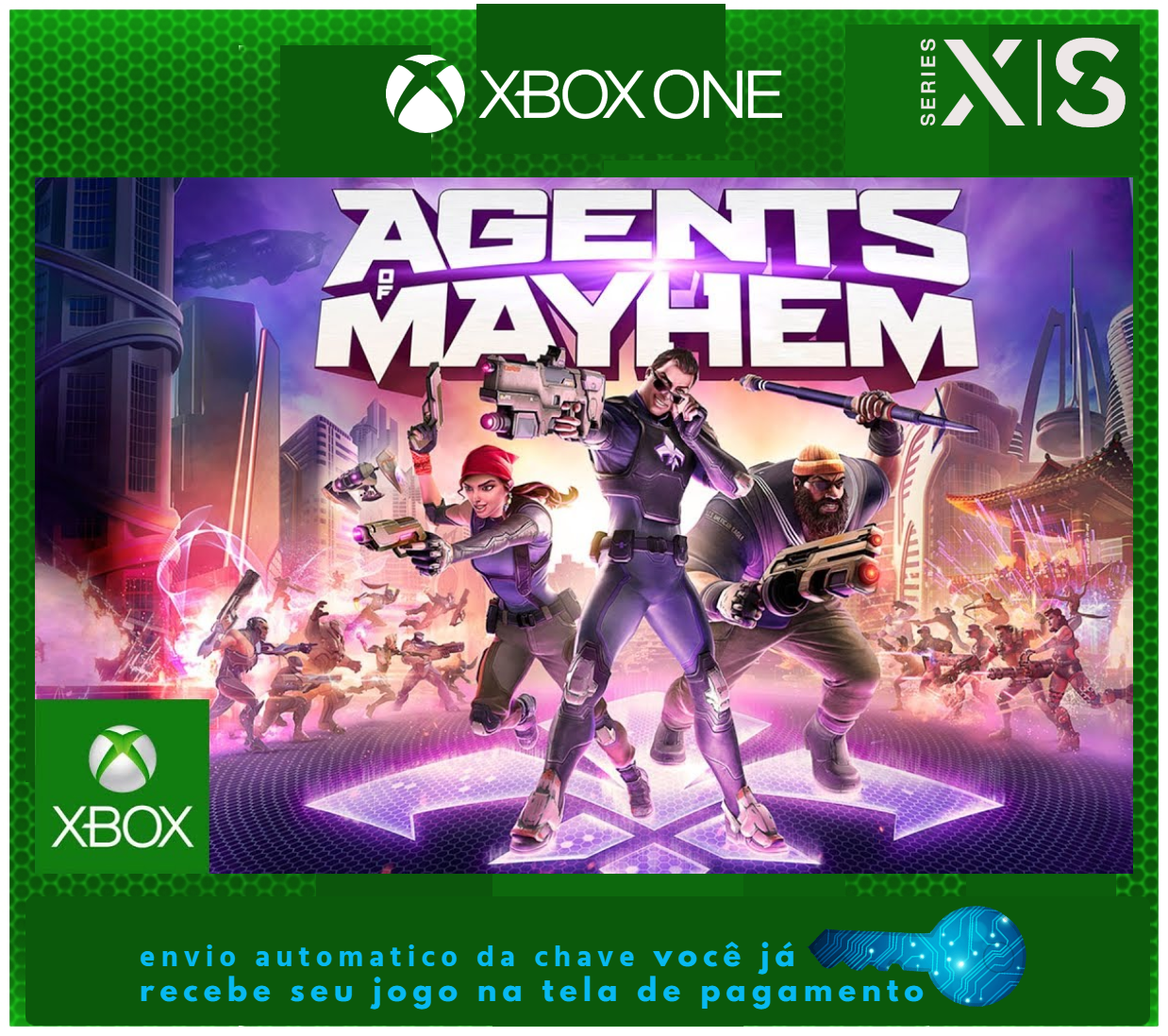agent mayhem chave 25 xbox series